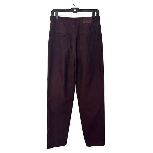 Ralph Lauren espresso brown slim tapered straight high rise pants size 8 - Picture 3 of 8